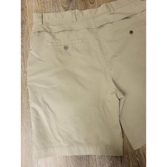 Adidas Men's 36 Shorts Khaki Stretch Chino Slit Pockets Golf Performance - Picture 8 of 8
